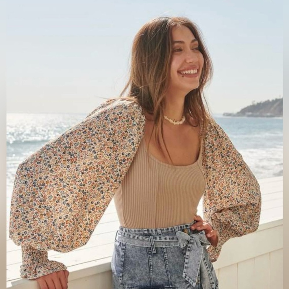 Promesa Floral Puff Sleeve Top - Multicolor